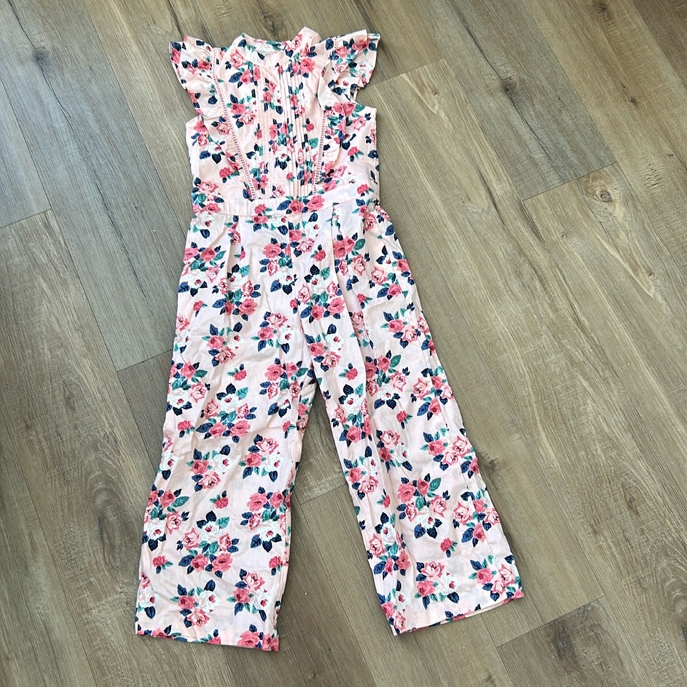 NWOT Janie and Jack Girls Floral Romer size 7